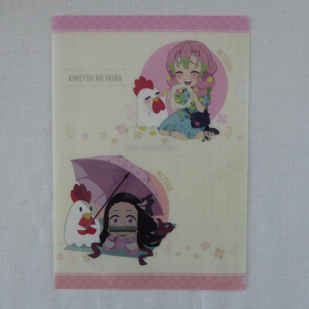 Kimetsu No Yaiba Damon Slayer Pink Clear File Document Folder Brand NEW Anime